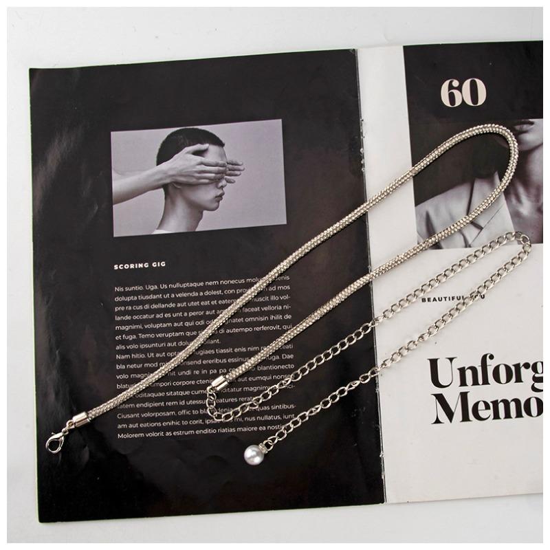 Waist chain - women's metal chain belt for dress, skirt, and sweater decoration