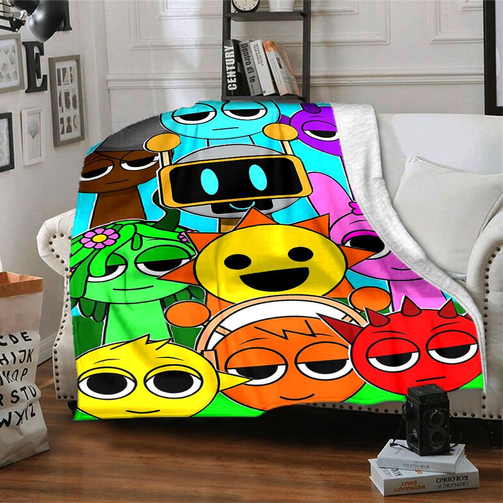 1pc SPRUNKI5 Blanket, Gift, for Men and Women, Soft Blanket, Good for Sofa Bed Couch Travel, Lightweight Flannel Blanket