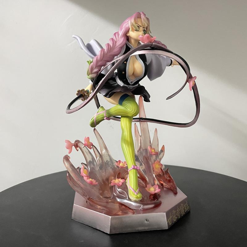 Demon Slayer Kimetsu No Yaiba Mitsuri Kanroji GK PVC Action Figure Anime Figure Model Toys Statue Collection Model Doll Gift