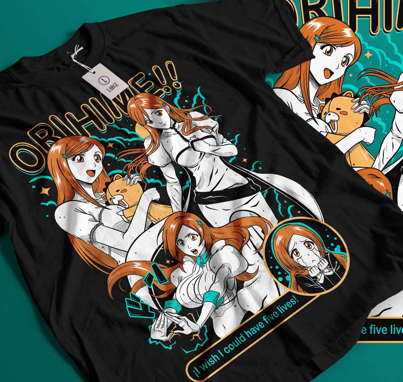 Orihime Inoue T-Shirt Mens Womens Tees Top Zaraki Kenpachi Bleach Anime Ichigo Aizen Shirt Gift 323 4XL