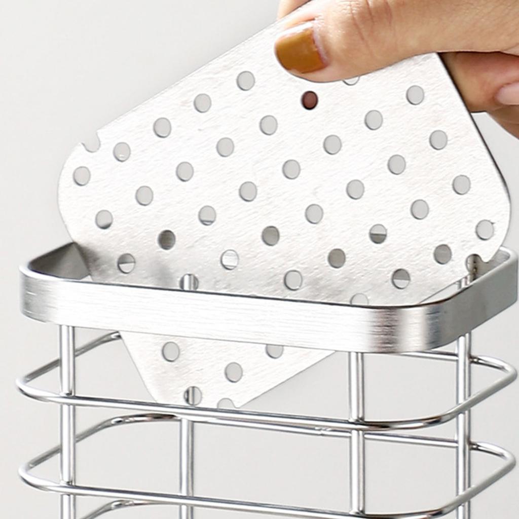 Two Mode Stainless Steels Toothpaste Dispenser Organizers Waterproof Bath Shelf for Electric Brush Head Cotton Swab Storage
