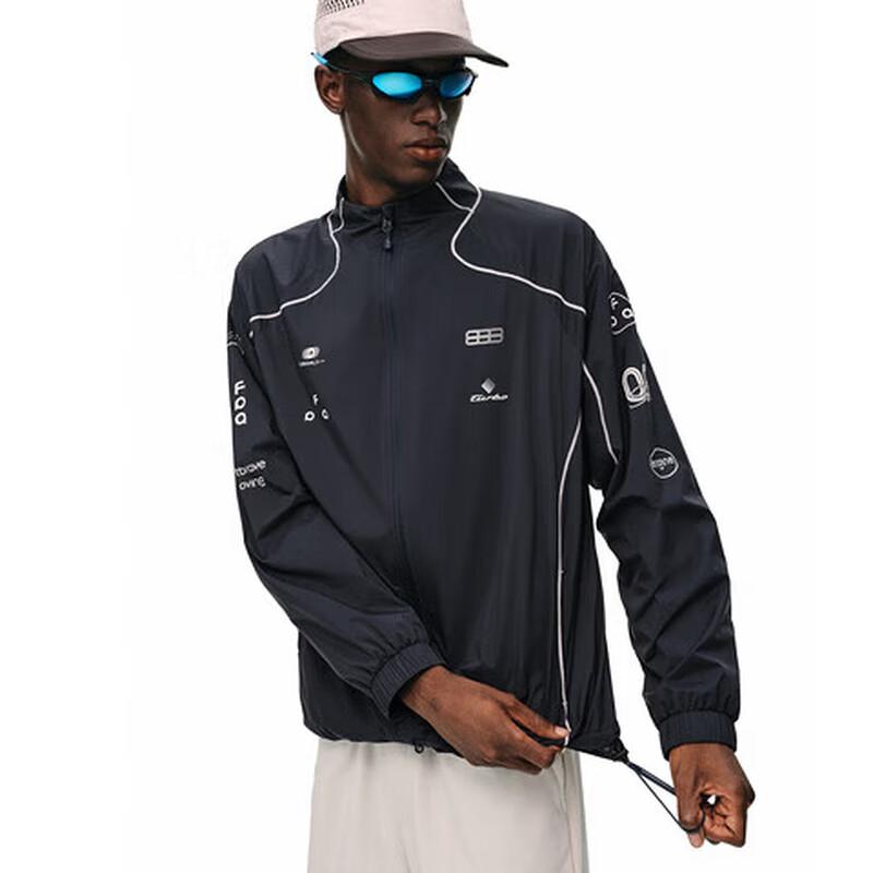 FPA Men's Reflective Logo Racing Stand-Collar Sports Jacket