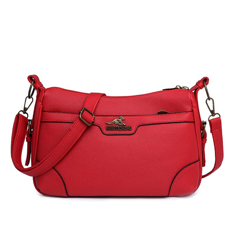 Jednobarevná taška přes rameno Dámská crossbody taška Taška pro středněvěkou matku