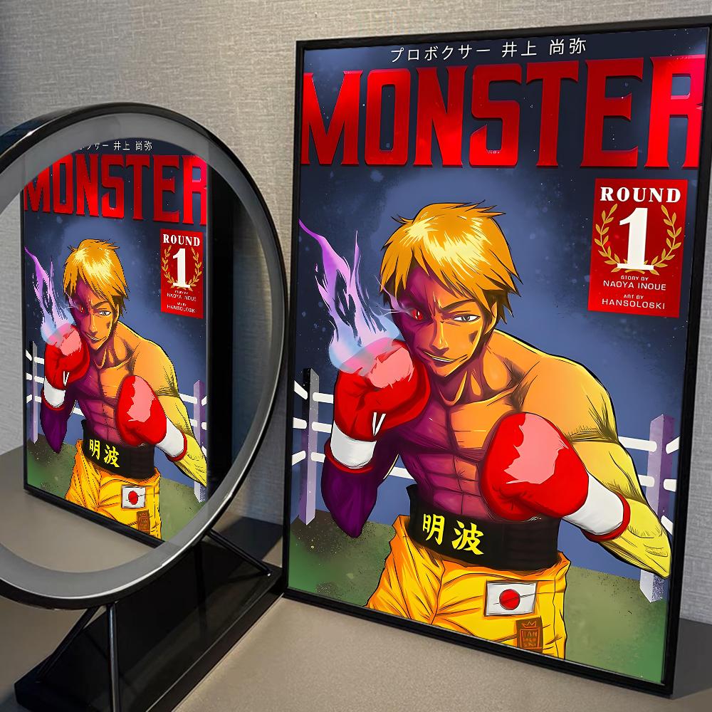 

N-Naoki Urasawa S Monster Anime Classic Vintage Posters Decoracion Painting Wall Art White Kraft Paper Kawaii Room Decor 21cm×30cm NoFrame