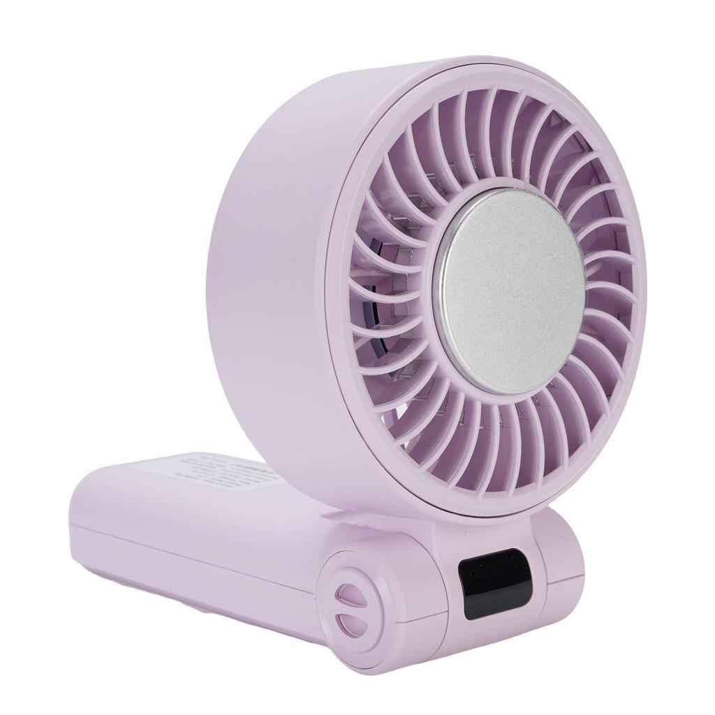 Foldable Handheld Fan 5 Speed Digital Display Quiet   Lasting Running   Fan with Lanyard for Daily Use Outdoor