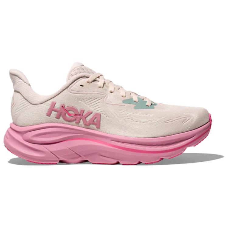 HOKA Clifton 10 Wide Rose Cream Women Sneakers Dried-Rose 1162050-RMD