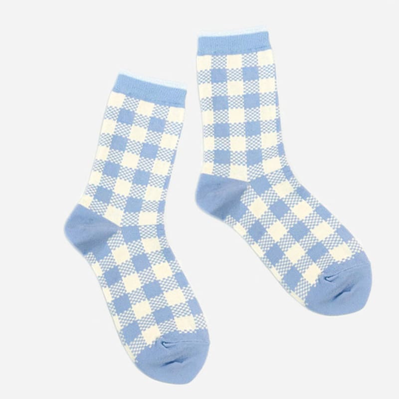YELLOWSOCKS GINGHAM CHECK SKY