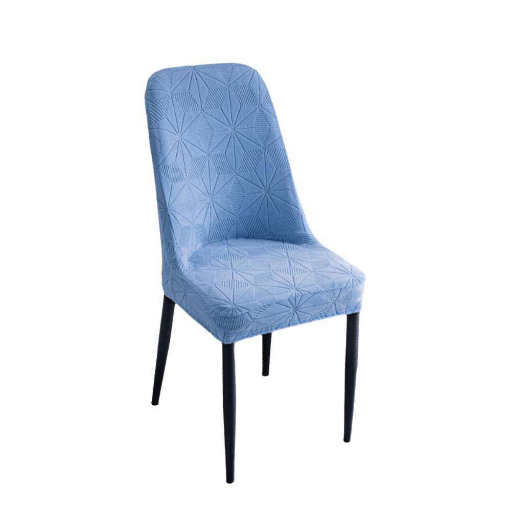 Seat Cover Jacquard Chair Cover Dustproof Kitchen Chair Protector Elastic Arc Chair Cover  Office