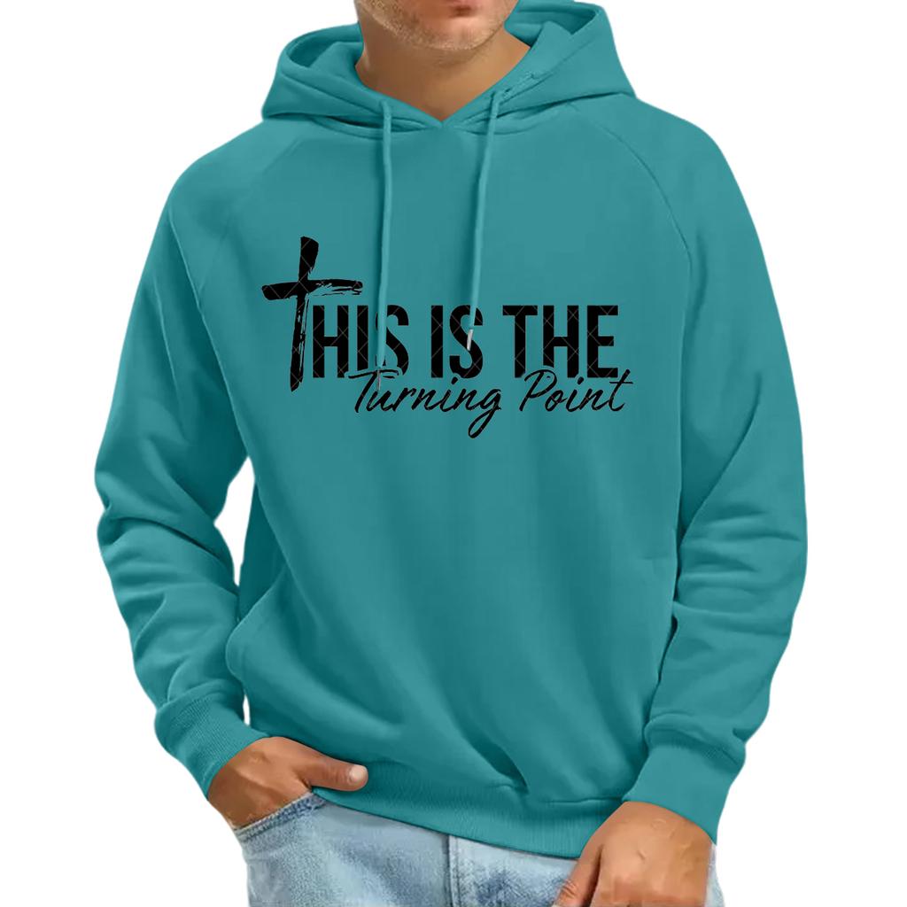 Men's Raglan Long Sleeve Hooded Sweatshirt