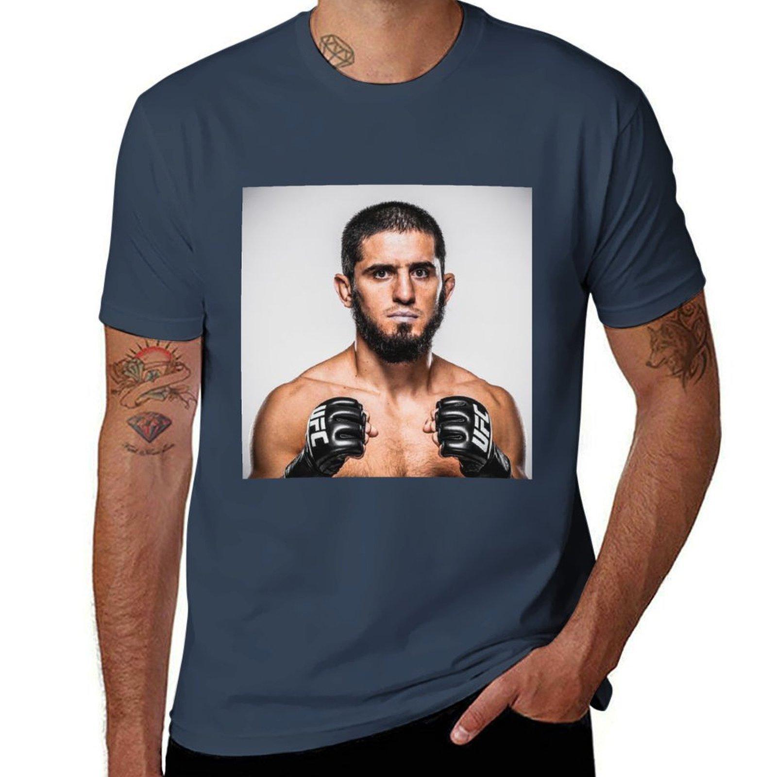 Makhachev Tshirt Soft Casual Short Sleeve Cotton Tee S