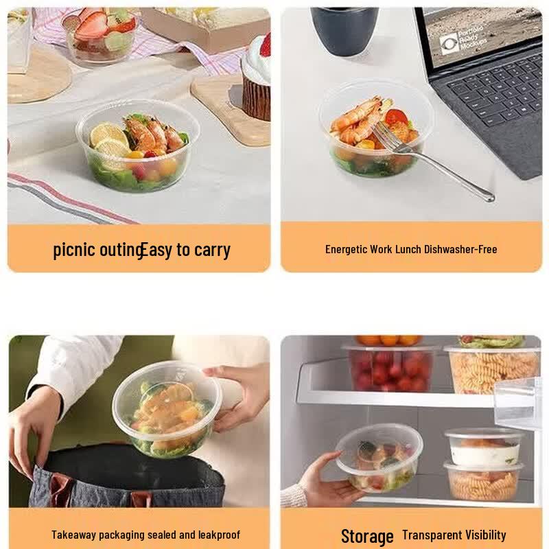 MARYYA Disposable Round Food Containers