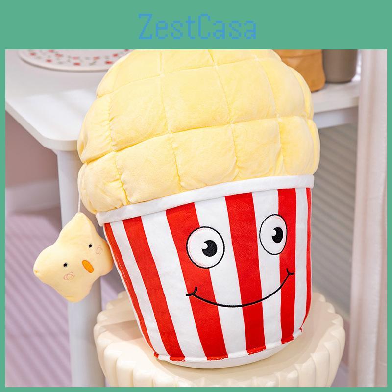 Cute Popcorn Plush Pillow Stuffed Animal Rabbit Cartoon Pp Cotton Short Plush Customized Gift