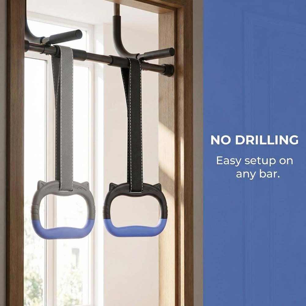 Langlebige Gymnastikringe Rutschfester Fitness-Trainingsring Turnring Klimmzugstange Gymnastikgeräte