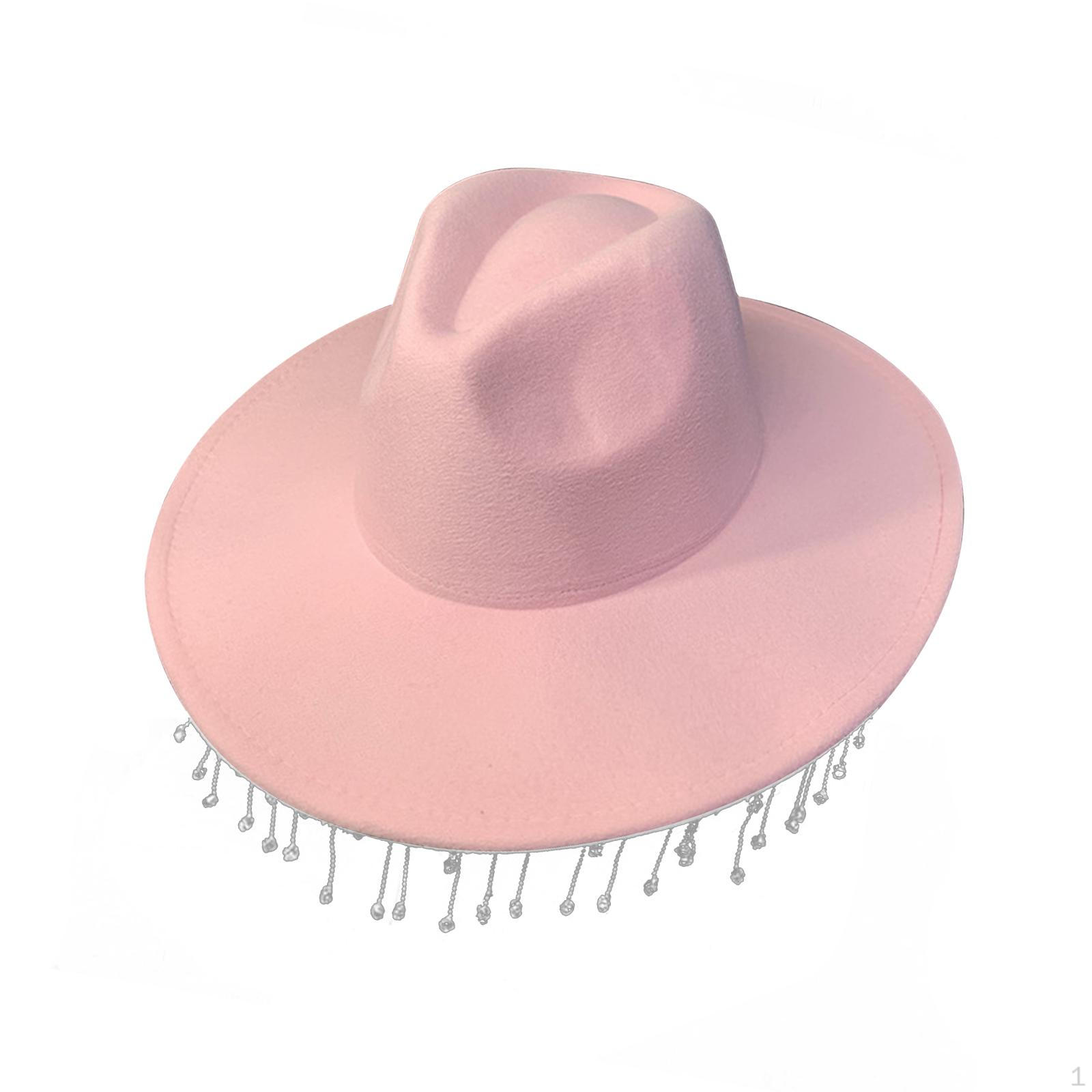 

Hat Cowgirl Caps Sunhat with Tassel for Outdoor рожевий