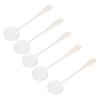 5pcs Lotion Applicator Long Handled Good Water Absorption Soft Powder Puff for Home Use White