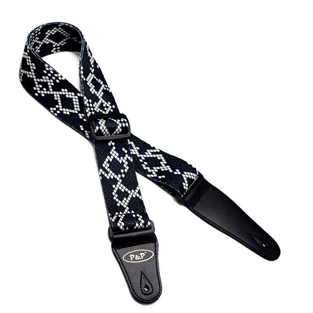 Plaid Pattern Guitar Strap Adjustable Acoustic Guitar Strap Electric Guitar Belt  Instrument