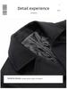 Men's European-Size Double-Breasted Woolen Coat - Medium Length, Fashionable Lapel for Autumn & Winter