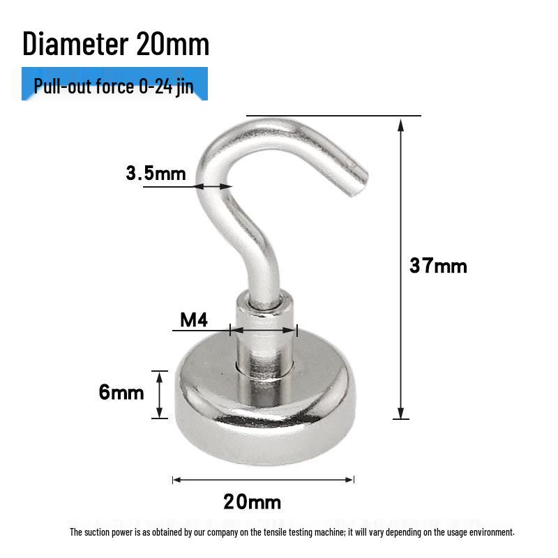 Neodymium Magnetic Suction Cup Hook for Kitchen Storage