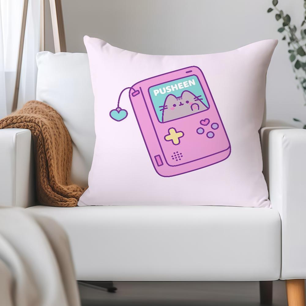 Cartoon Cute P-pusheen-s Pillow Case Applicable Space For Guest Rooms Interiors Cars Office House Decoration