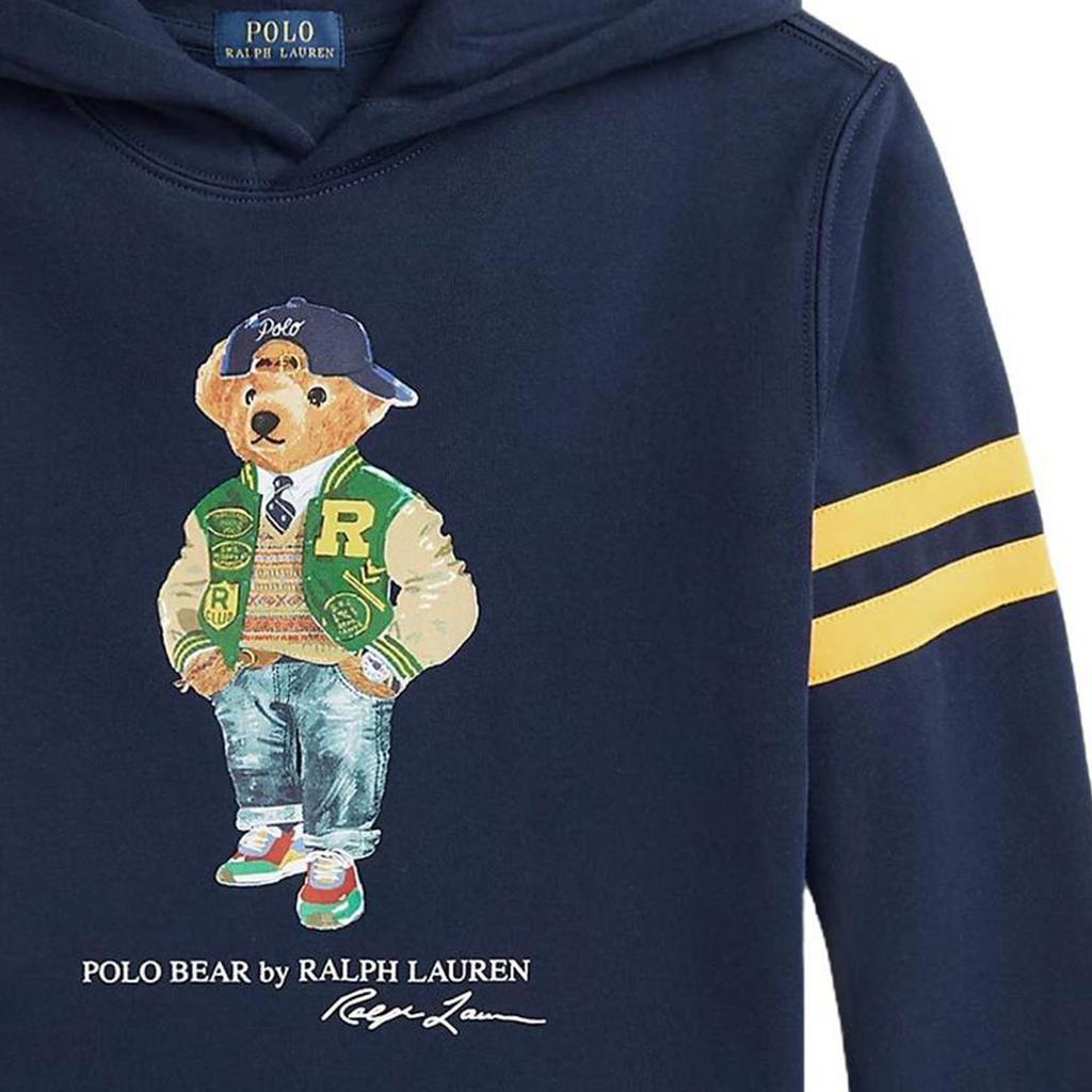 Polo Ralph Lauren Hoodie Kids Letter Animal Print Hooded Pullover Long Sleeve Kids Hoodies Navy-Blue 323960441-001