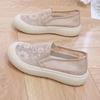 Summer Mesh Shoes Children Breathable Fisherman Shoes Lace Student One Pedal Soft Sole Casual Mother Women's Shoes