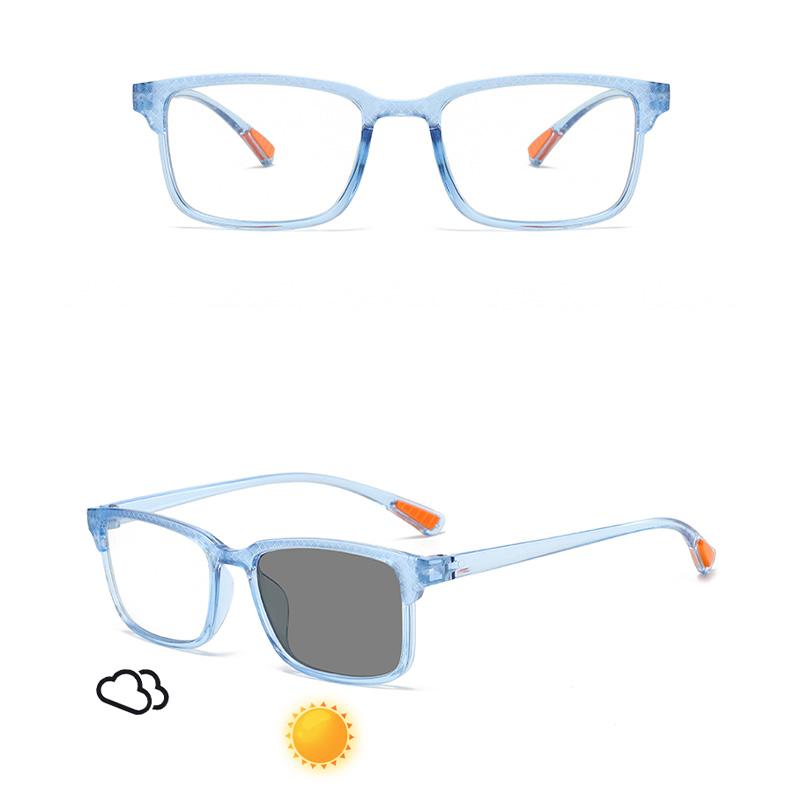 Ultra Light Photochromic Reading Glasses Anti Blue Light, Men Women Simple Comfort High Definition UV Protection Eye Care Presbyopic Glasses