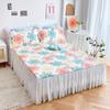 Decorative Lace Ruffled Bed Skirt Non-slip Mattress Cover Princess Printed Bed Skirt Bedsheet Bed Cover Home Bedspread Bed Skirt