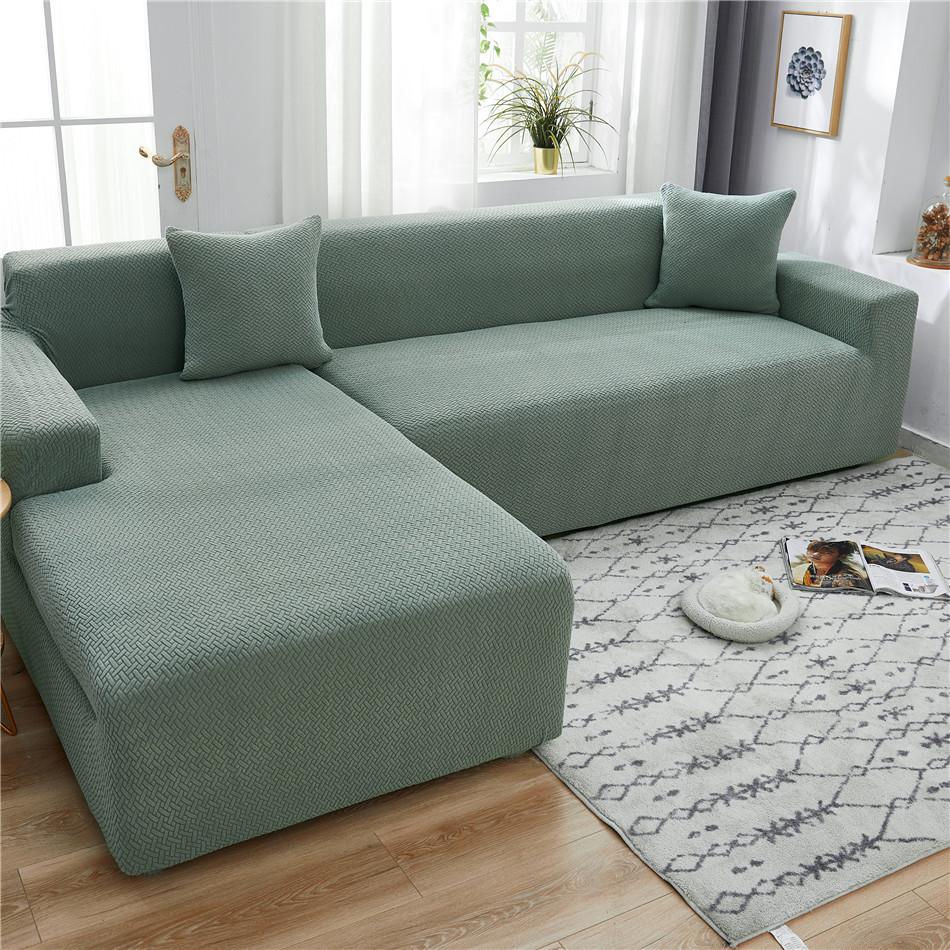 Thick High-Grade Stretch Sofa Cover Full-Cover Solid Color Fabric Sofa Cover Towel Full Cover Non-Slip Sofa Cover