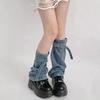 Meias Lolitas Longas para Pernas Femininas Polainas Largas Harajuku Punk Jeans Meias de Bota Moda Meias para Tornozelo Presentes