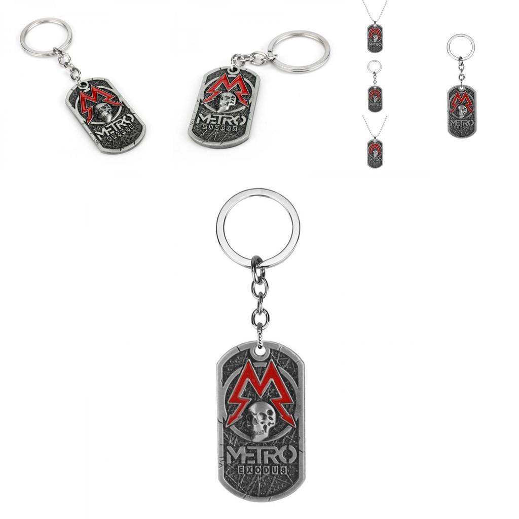 Collier Pendentif Crâne Metro Exodus Avec Design Géométrique en Alliage Pour les Fans de Jeu