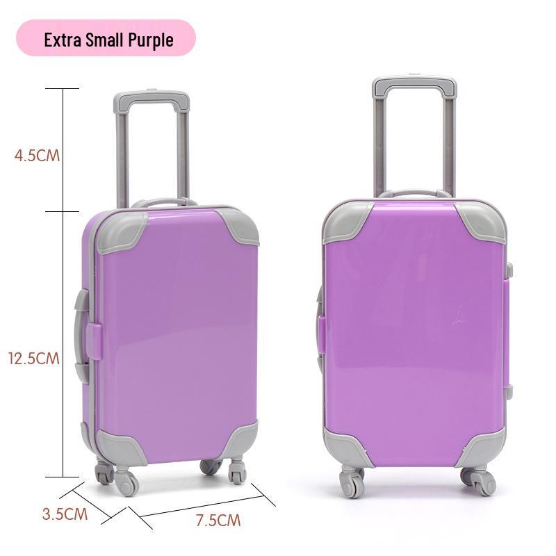 

Компактный однотонный чемодан-тележка для косметики и накладных ресниц большой вместимости с универсальными колесами