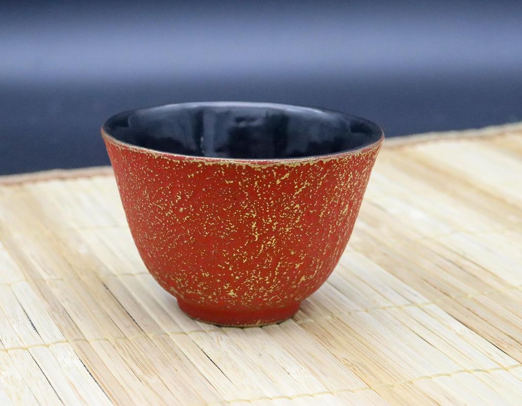 Nanbu Ironware Sake Cup (100cc), Perfect for Sake, Red, Enameled Interior, Iwate Prefecture, Japan, Traditional Craft