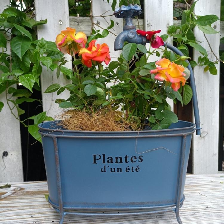 Green Ovals Planter With Decorative Spout High Leg Flower Stand Outdoor Planter For Garden Balcony