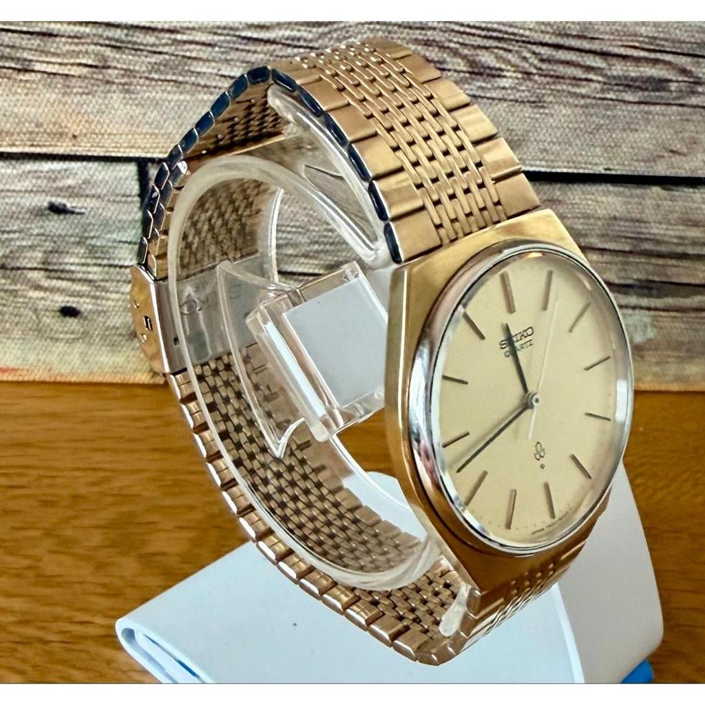 Used SEIKO QUARTZ 7830-0020 Gold Dial Vintage Men's Watch
