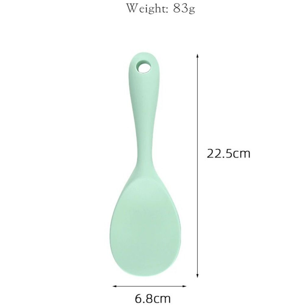 Cleaning Hanging Hole Kitchen Utensils Silicone Rice Spoon High Temperature Resistant Non-stick