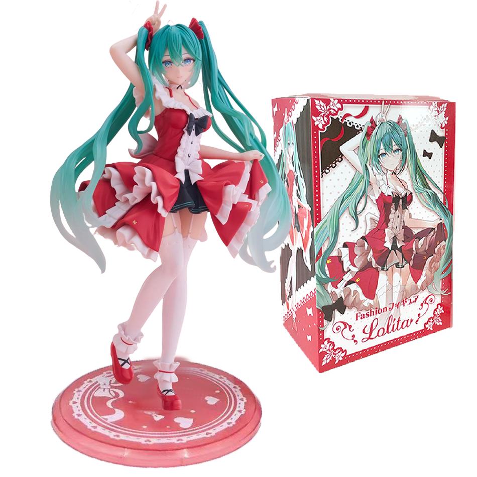 Cute Girl Hatsune Miku Anime Character Fashion Lolita Subclture Desktop Decoration Ornaments Doll Christmas Gift PVC Collectible