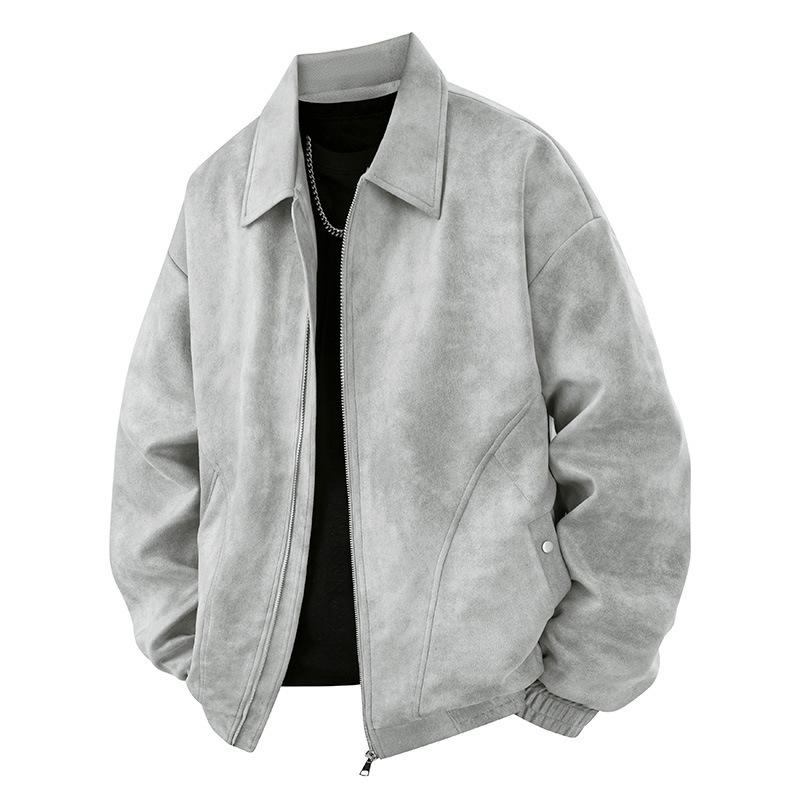 2025 autumn and winter new PU tooling retro leather jacket men's large size trendy jacket men's high-end sense ruffian handsome autumn and winter 