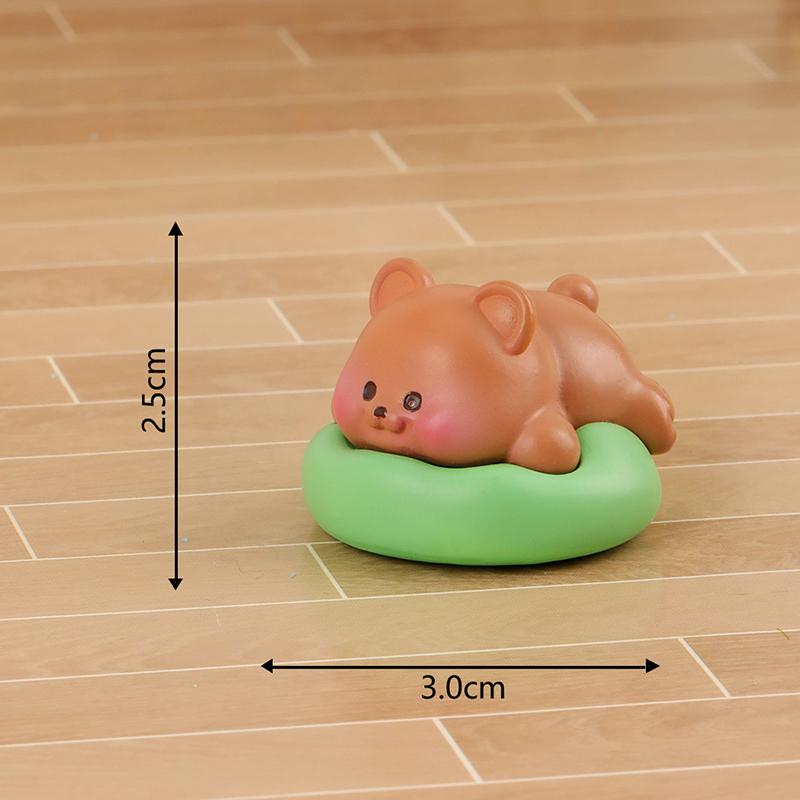Tegneserie Søvn Katt Hund Gris Kanin Harpiks Miniatyrfigur Ornament Hjem Desktop