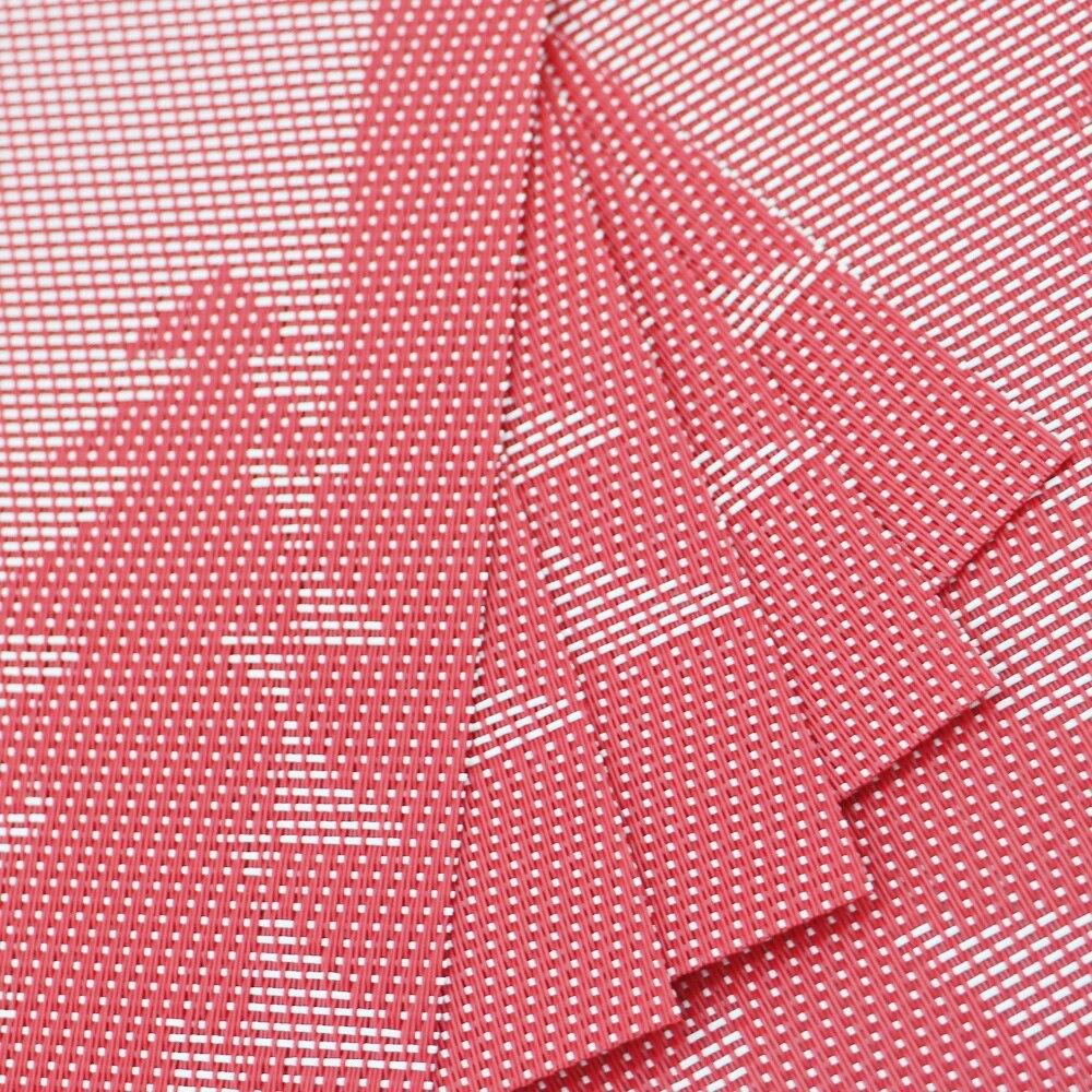 2/4/6pcs Christmas Decor Table Mat Non-slip Dinner Table Mats Kitchen Placemat Heat Resistant Cafe Cup Mat PVC Placemat For Home Decor