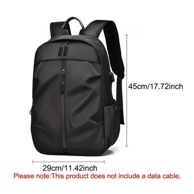 1pc Simple Large Capacity Laptop Backpack, Casual Travel Outdoor Backpack