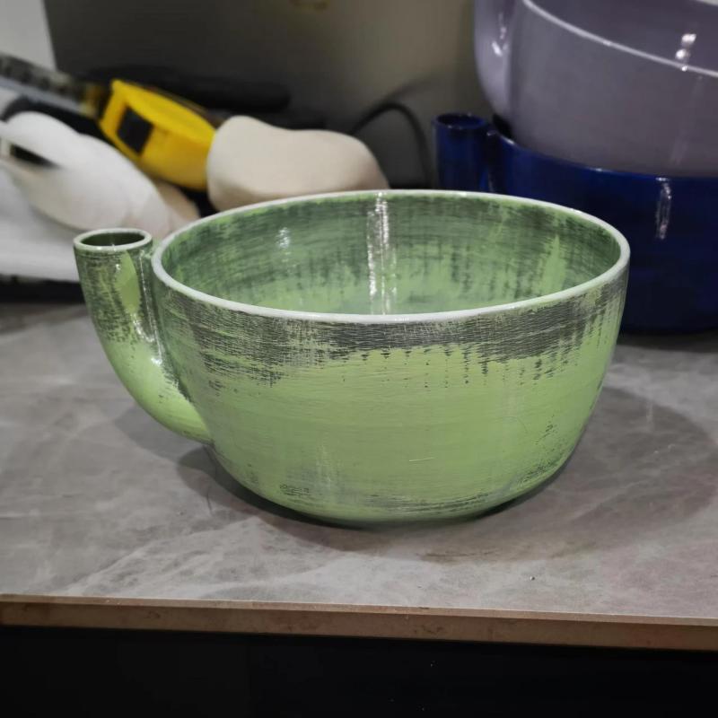 3d Printed Automatic Fruit Washing Bowl Large Capacity Quick Drain Dynamic Vortex Fruit Cleaning Bowl Plastic Self-spinning