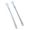2 Pcs Toe Cleaning Brush No Bendling Silicone Long Handle Foot Scrubber in Shower for Home Spa Blue