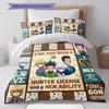 Hunter X Hunter Pattern Bedding Quilt Set Quilt Cover Pillowcase Home Birthday Gift(1 * Duvet Cover + 2 * Pillowcase, Without Core)
