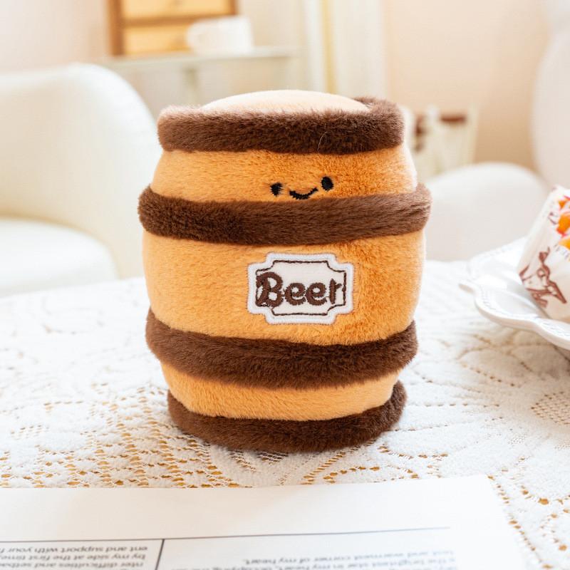 Cartoon Beer Bottle Plush Toy With Pp Cotton Filling For Gift And Collection