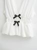 European and American Style, New Women's Clothing, Foreign Style Bow-decorated Textured Top 5067/170/250