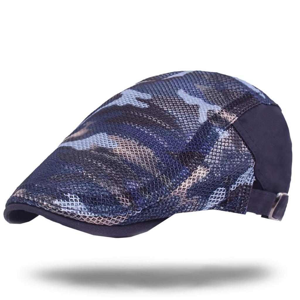 WHITE FANG Hunting Cap Camouflage Mesh Hat Cap Sports Golf Casual CA256 Men's (03 Navy)