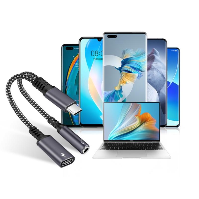 Simultaneous Charging And Sound USB C Adapter For Clear Sound On Phone And Devices