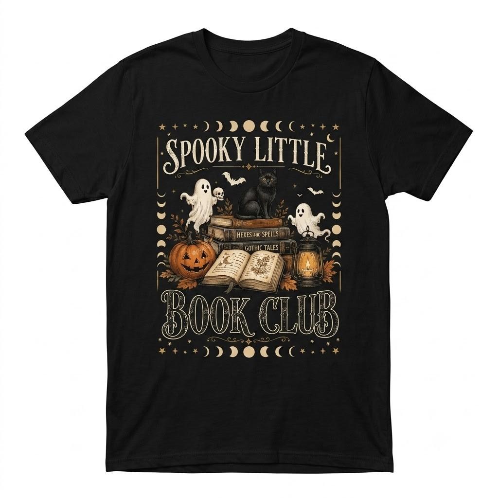 Spooky Little Book Hallowen Black T Shirt Gift For Friends