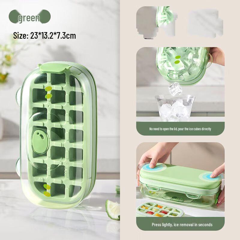 

ZISIZ Press-Release Ice Cube Tray Set with Storage Box