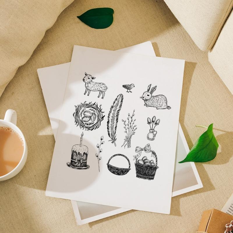 Animal Clear Silicone Stamp for DIY Invitation Card Scrapbooking Paper Craft Rubber Stamp Handmade Journaling Supplies